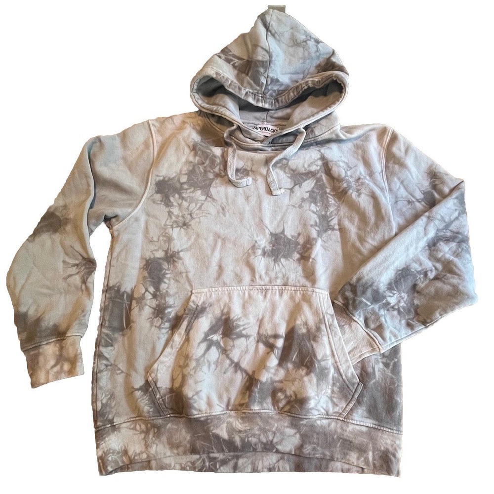 Paperbacks Grey Purple Tie Dye‎ Hoodie Women's Medium EUC